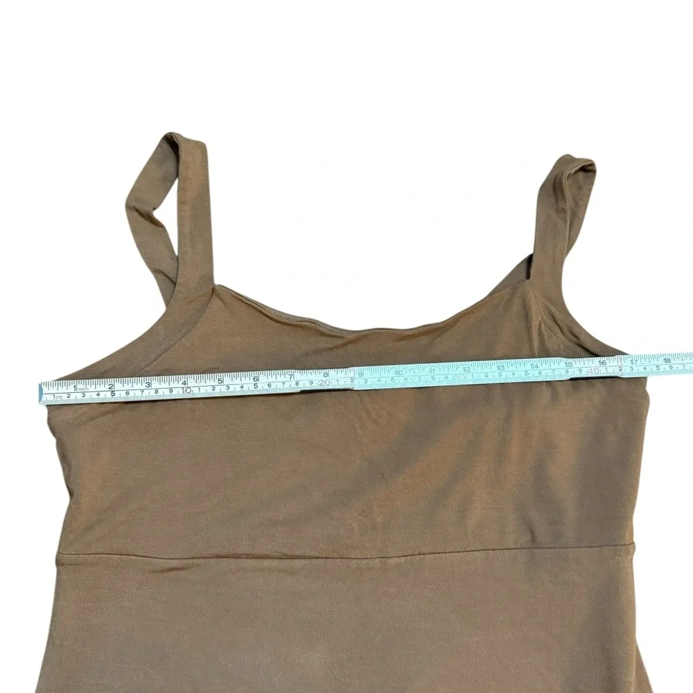 Good American 90s Tank Dress Sz 4 Rust‎ Midi Lined Curve-hugging